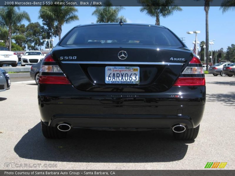 Black / Black 2008 Mercedes-Benz S 550 4Matic Sedan