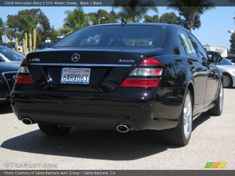 Black / Black 2008 Mercedes-Benz S 550 4Matic Sedan