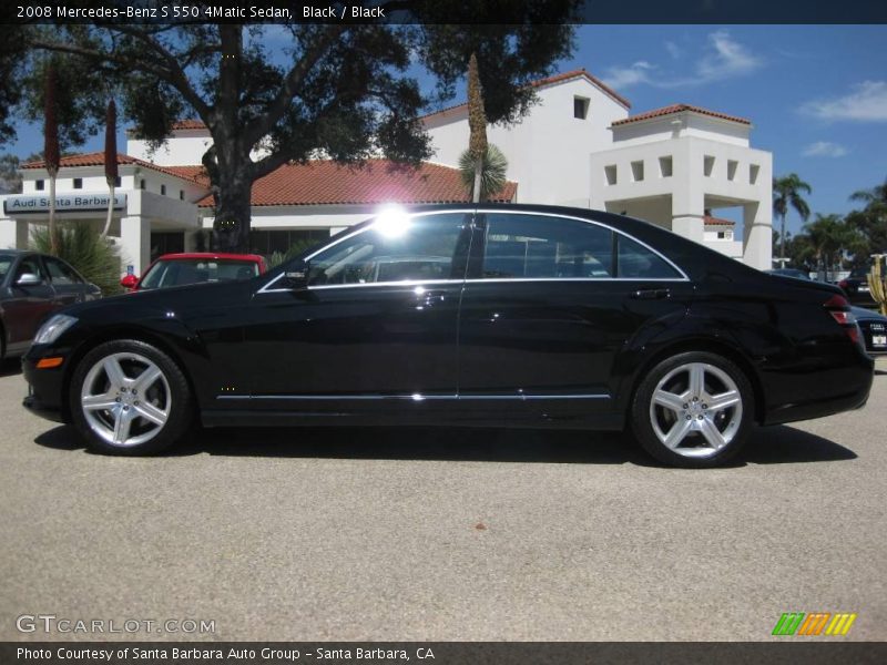 Black / Black 2008 Mercedes-Benz S 550 4Matic Sedan