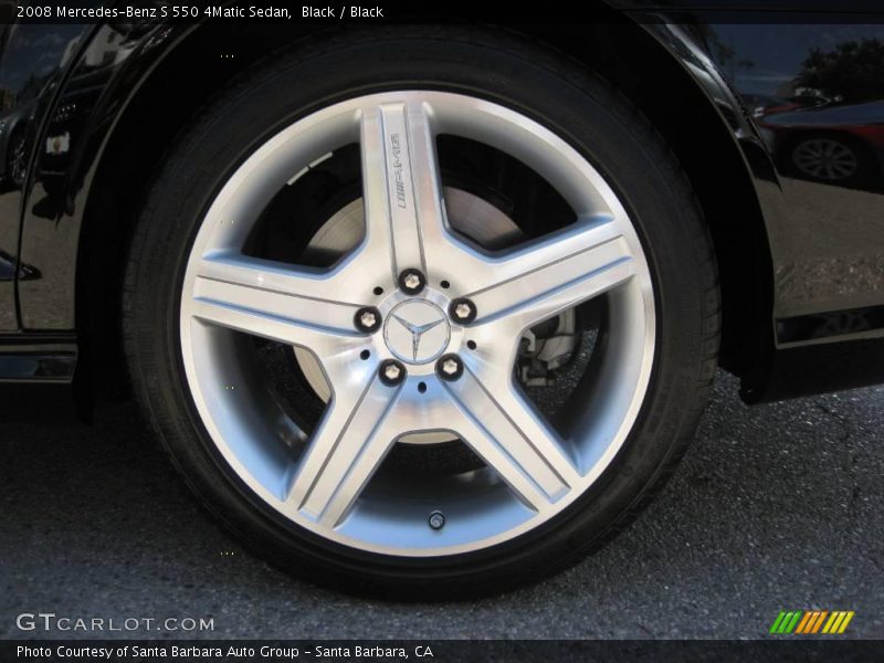Black / Black 2008 Mercedes-Benz S 550 4Matic Sedan