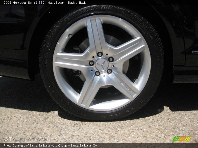 Black / Black 2008 Mercedes-Benz S 550 4Matic Sedan