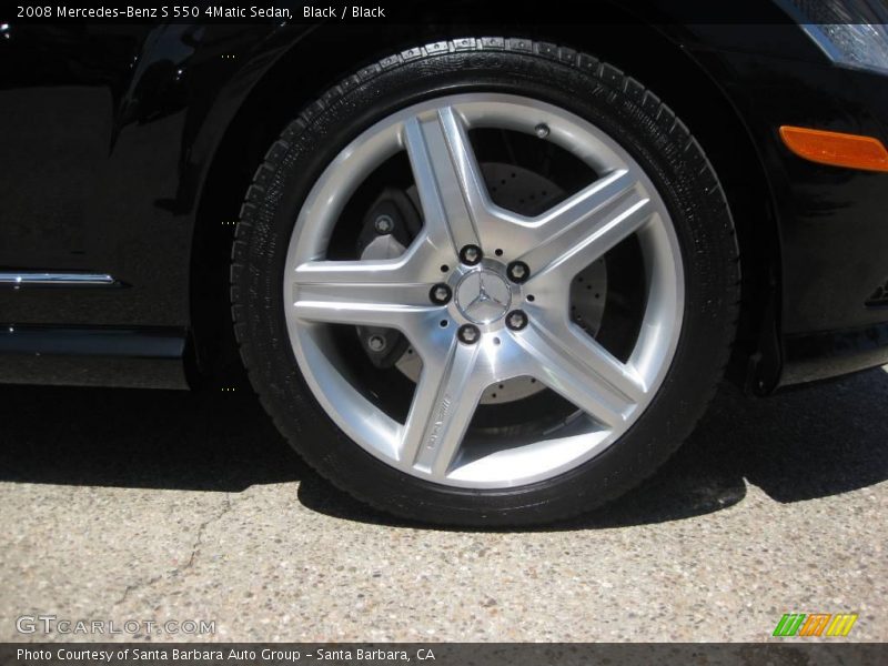 Black / Black 2008 Mercedes-Benz S 550 4Matic Sedan