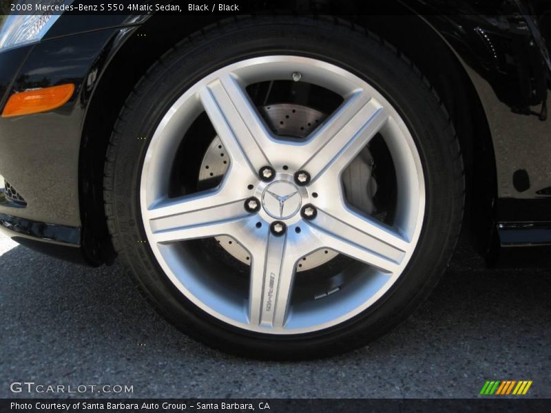 Black / Black 2008 Mercedes-Benz S 550 4Matic Sedan