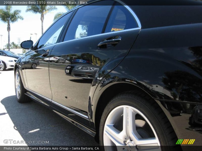 Black / Black 2008 Mercedes-Benz S 550 4Matic Sedan