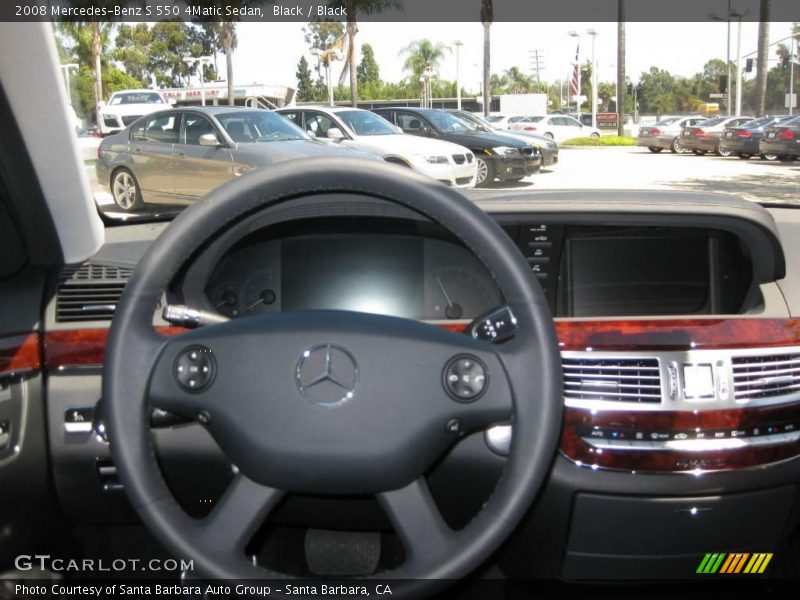 Black / Black 2008 Mercedes-Benz S 550 4Matic Sedan
