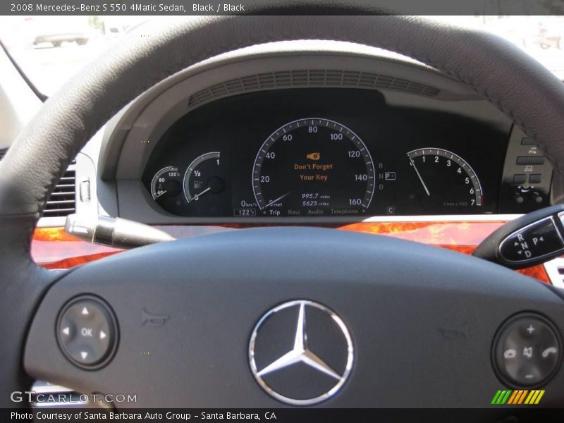 Black / Black 2008 Mercedes-Benz S 550 4Matic Sedan