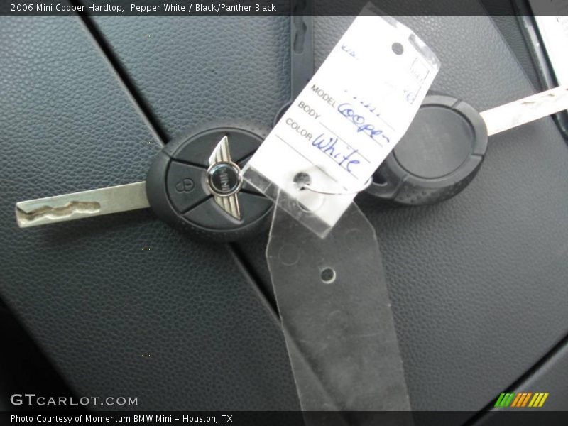 Pepper White / Black/Panther Black 2006 Mini Cooper Hardtop