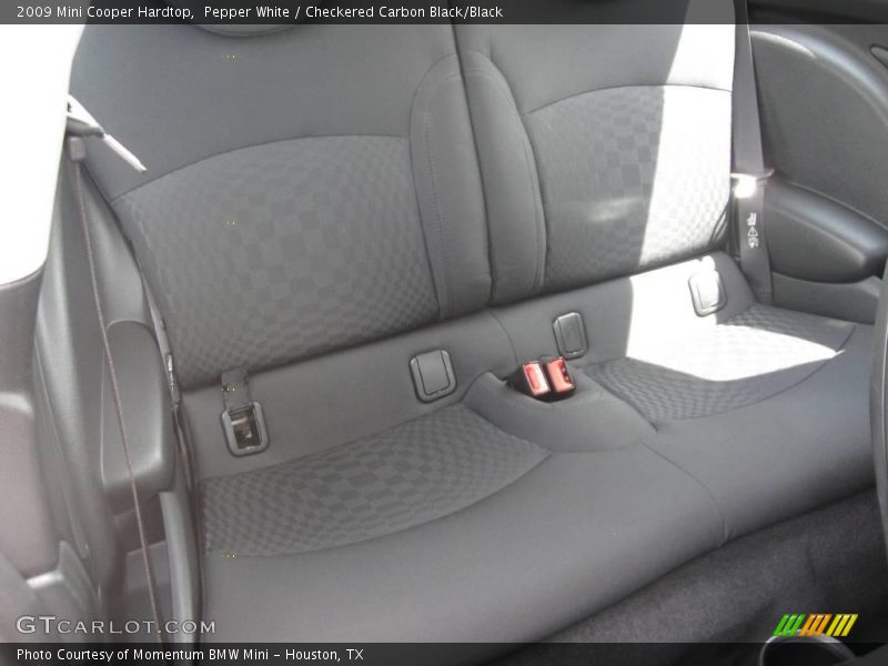 Pepper White / Checkered Carbon Black/Black 2009 Mini Cooper Hardtop