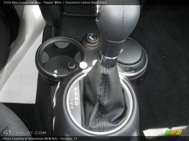 Pepper White / Checkered Carbon Black/Black 2009 Mini Cooper Hardtop