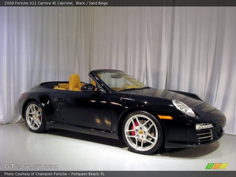 Black / Sand Beige 2009 Porsche 911 Carrera 4S Cabriolet