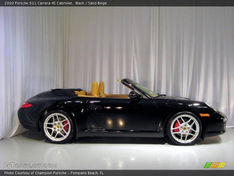 Black / Sand Beige 2009 Porsche 911 Carrera 4S Cabriolet