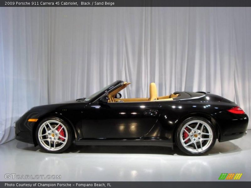 Black / Sand Beige 2009 Porsche 911 Carrera 4S Cabriolet