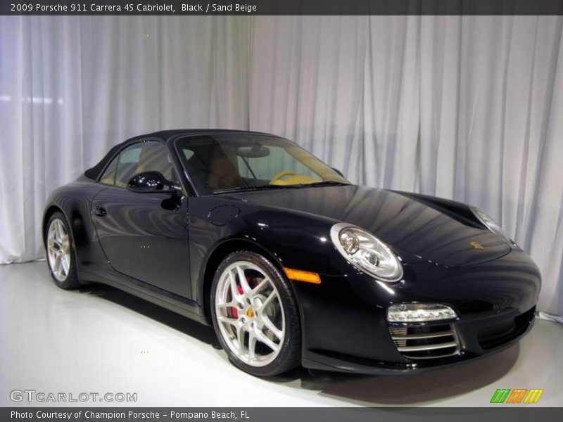 Black / Sand Beige 2009 Porsche 911 Carrera 4S Cabriolet