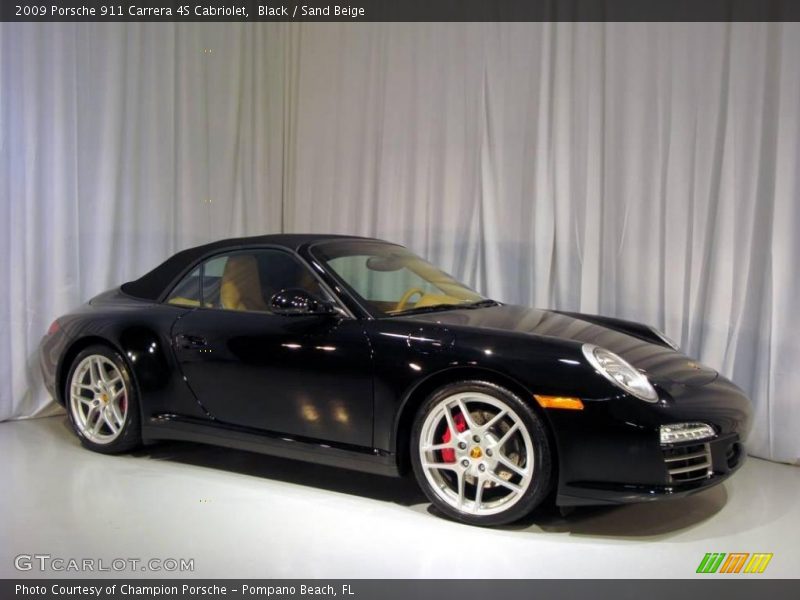 Black / Sand Beige 2009 Porsche 911 Carrera 4S Cabriolet