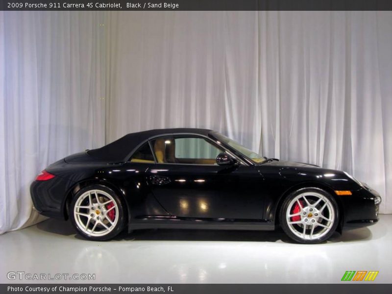 Black / Sand Beige 2009 Porsche 911 Carrera 4S Cabriolet