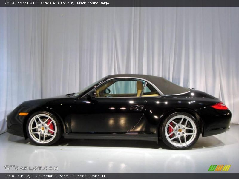 Black / Sand Beige 2009 Porsche 911 Carrera 4S Cabriolet