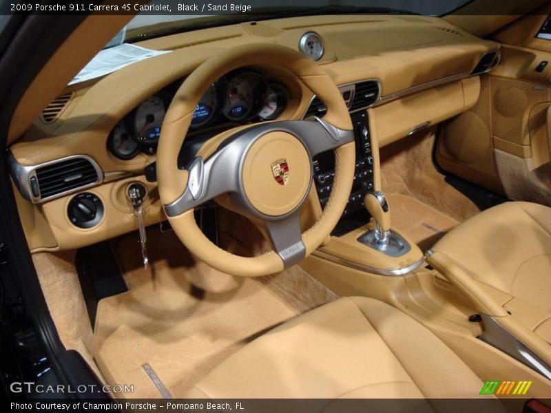 Black / Sand Beige 2009 Porsche 911 Carrera 4S Cabriolet