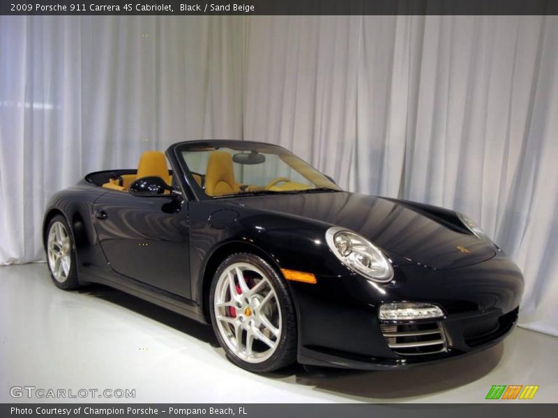 Black / Sand Beige 2009 Porsche 911 Carrera 4S Cabriolet