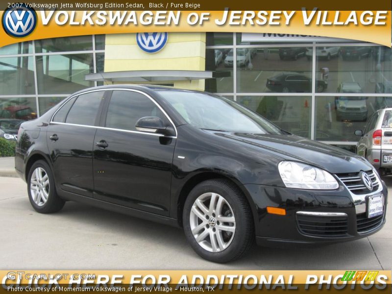 Black / Pure Beige 2007 Volkswagen Jetta Wolfsburg Edition Sedan