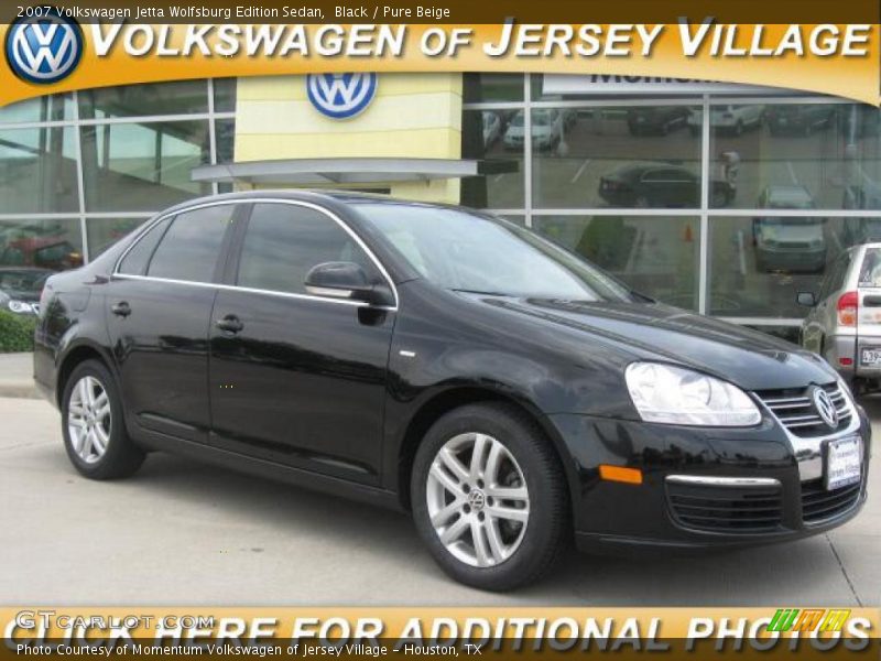 Black / Pure Beige 2007 Volkswagen Jetta Wolfsburg Edition Sedan