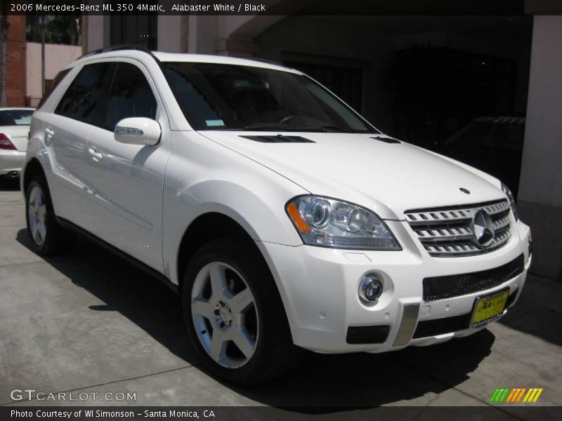 Alabaster White / Black 2006 Mercedes-Benz ML 350 4Matic