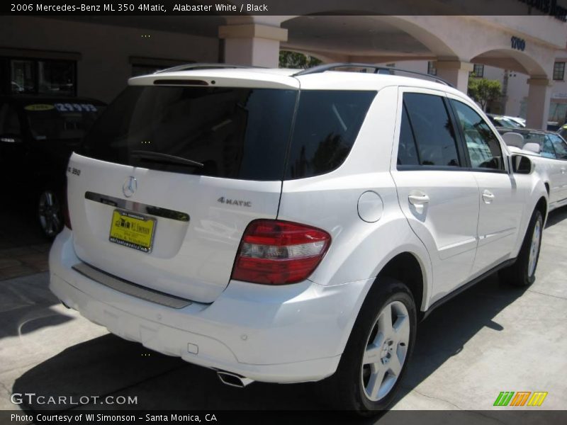 Alabaster White / Black 2006 Mercedes-Benz ML 350 4Matic