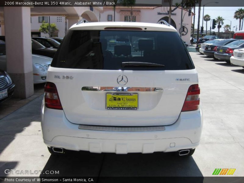 Alabaster White / Black 2006 Mercedes-Benz ML 350 4Matic
