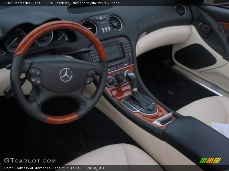 designo Mystic White / Stone 2007 Mercedes-Benz SL 550 Roadster