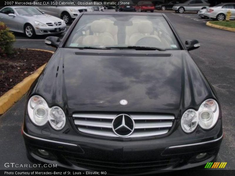 Obsidian Black Metallic / Stone 2007 Mercedes-Benz CLK 350 Cabriolet