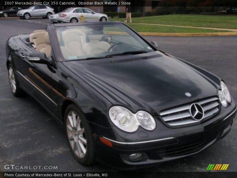 Obsidian Black Metallic / Stone 2007 Mercedes-Benz CLK 350 Cabriolet