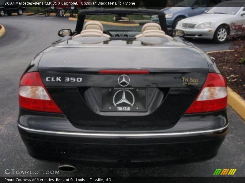 Obsidian Black Metallic / Stone 2007 Mercedes-Benz CLK 350 Cabriolet