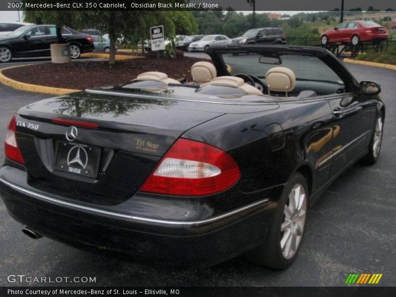 Obsidian Black Metallic / Stone 2007 Mercedes-Benz CLK 350 Cabriolet