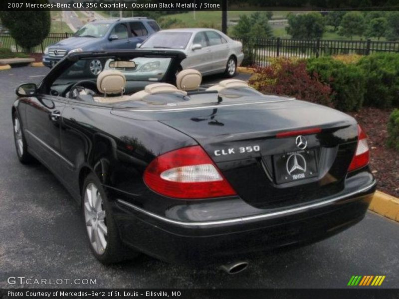 Obsidian Black Metallic / Stone 2007 Mercedes-Benz CLK 350 Cabriolet