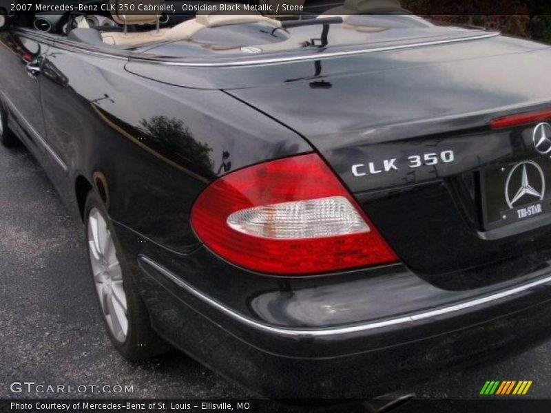 Obsidian Black Metallic / Stone 2007 Mercedes-Benz CLK 350 Cabriolet