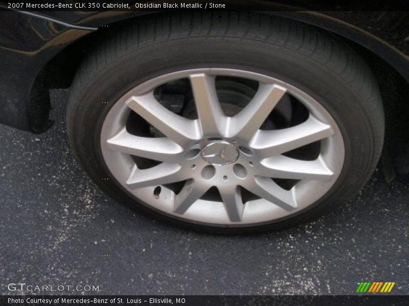 Obsidian Black Metallic / Stone 2007 Mercedes-Benz CLK 350 Cabriolet
