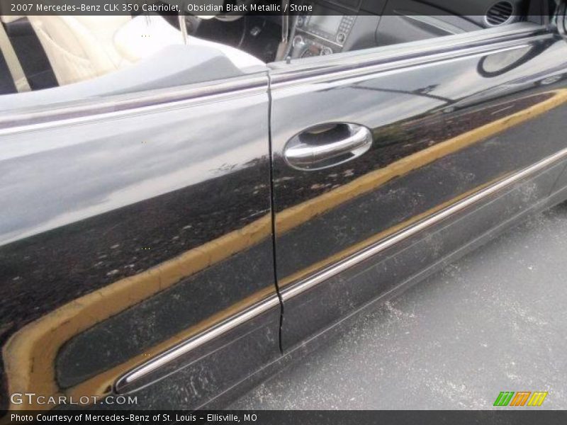 Obsidian Black Metallic / Stone 2007 Mercedes-Benz CLK 350 Cabriolet