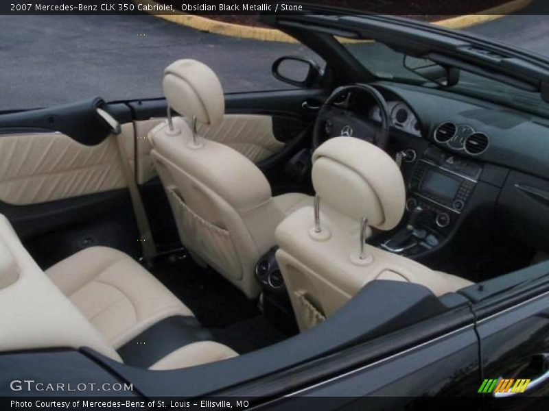 Obsidian Black Metallic / Stone 2007 Mercedes-Benz CLK 350 Cabriolet