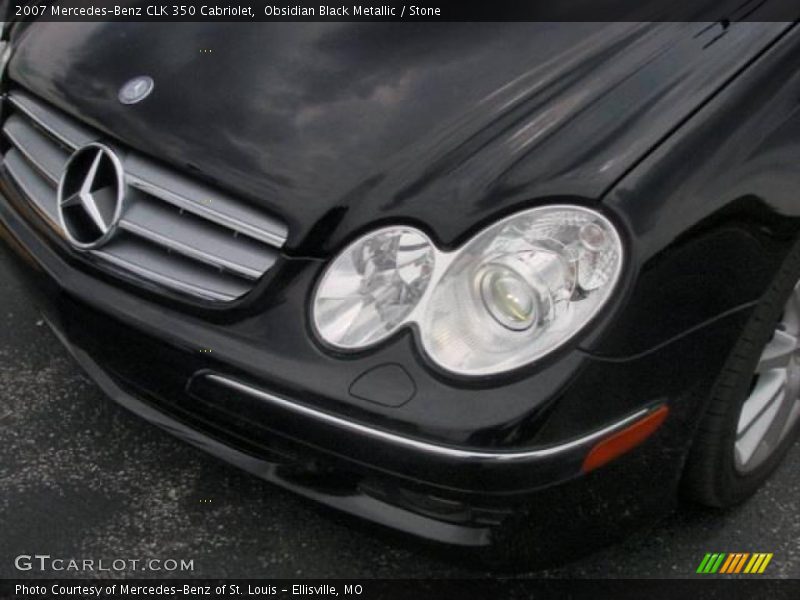 Obsidian Black Metallic / Stone 2007 Mercedes-Benz CLK 350 Cabriolet