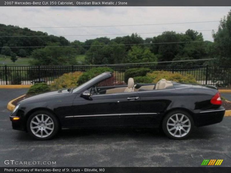 Obsidian Black Metallic / Stone 2007 Mercedes-Benz CLK 350 Cabriolet