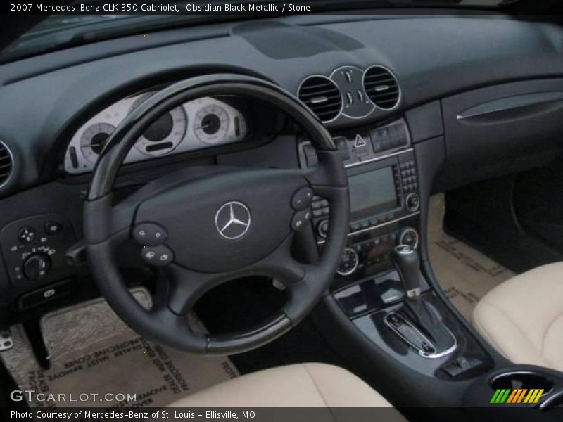 Obsidian Black Metallic / Stone 2007 Mercedes-Benz CLK 350 Cabriolet