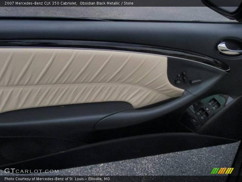 Obsidian Black Metallic / Stone 2007 Mercedes-Benz CLK 350 Cabriolet