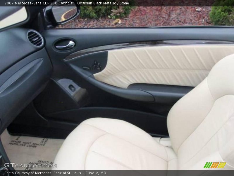 Obsidian Black Metallic / Stone 2007 Mercedes-Benz CLK 350 Cabriolet