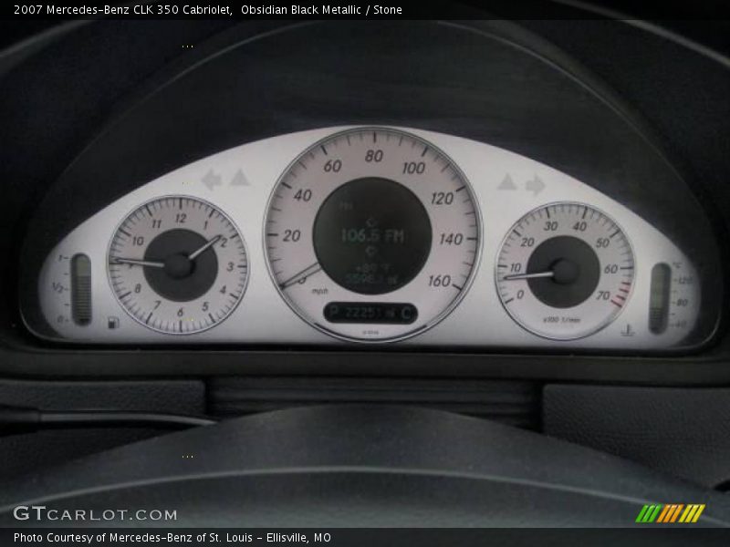 Obsidian Black Metallic / Stone 2007 Mercedes-Benz CLK 350 Cabriolet