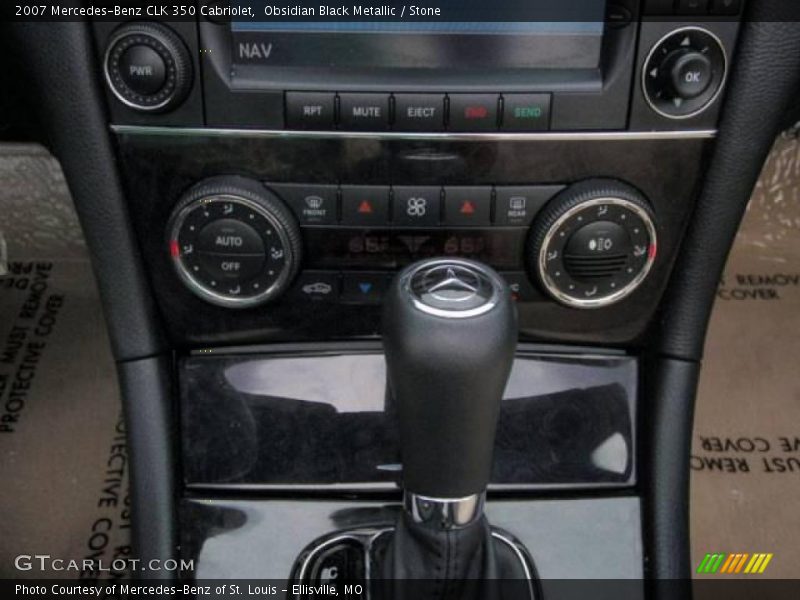 Obsidian Black Metallic / Stone 2007 Mercedes-Benz CLK 350 Cabriolet