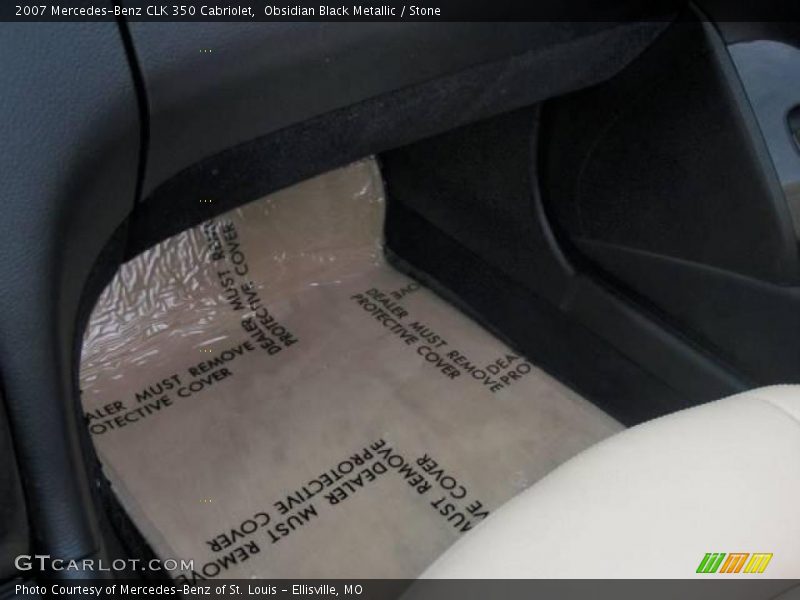 Obsidian Black Metallic / Stone 2007 Mercedes-Benz CLK 350 Cabriolet