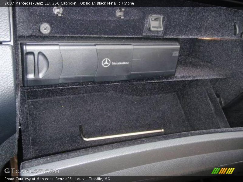 Obsidian Black Metallic / Stone 2007 Mercedes-Benz CLK 350 Cabriolet