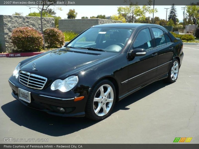 Black / Black 2007 Mercedes-Benz C 230 Sport