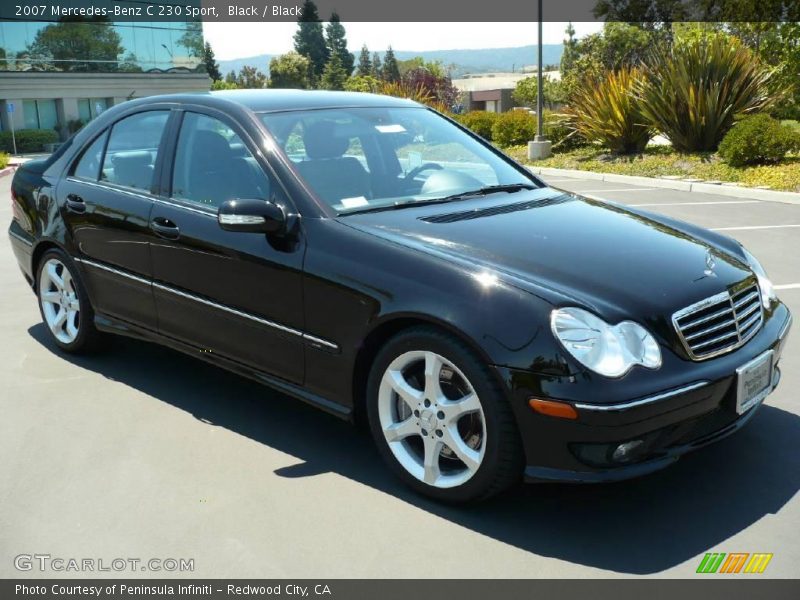 Black / Black 2007 Mercedes-Benz C 230 Sport