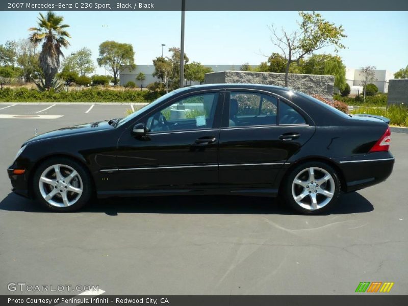 Black / Black 2007 Mercedes-Benz C 230 Sport