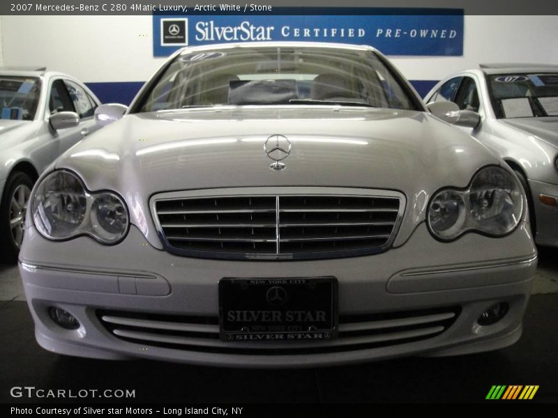 Arctic White / Stone 2007 Mercedes-Benz C 280 4Matic Luxury